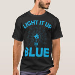 Light It Up Blue Autism Awareness Puzzle Piece T-Shirt