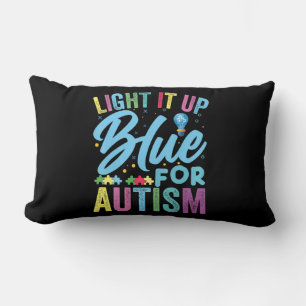 Light It Up Blue Autism Awareness T-Shirt92 Lumbar Pillow