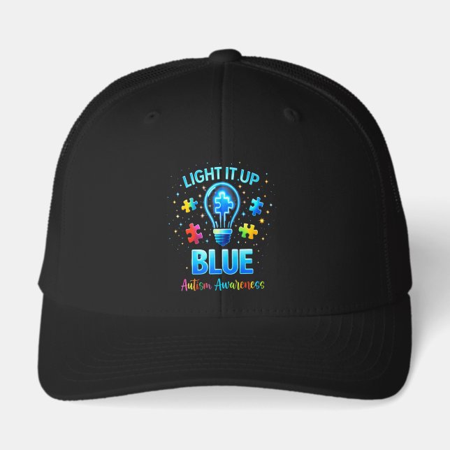 Light It Up Blue Autistic Autism Awareness (Front)
