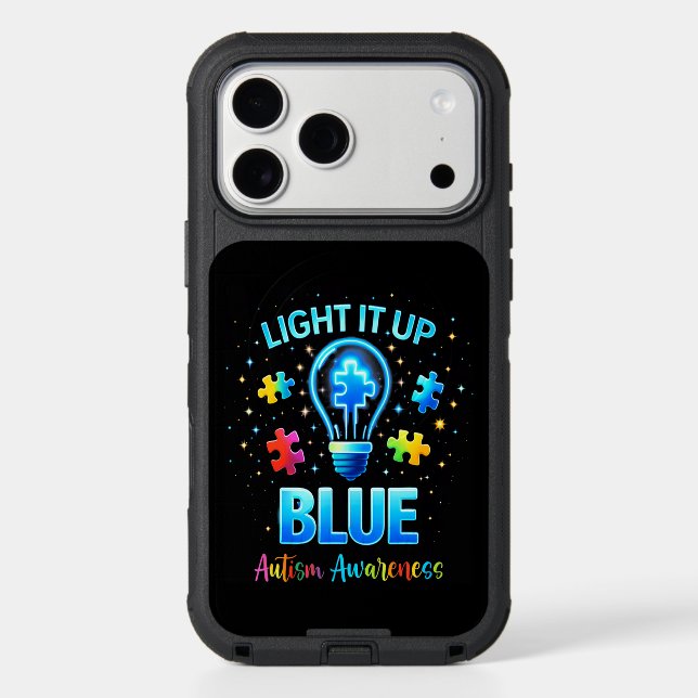Light It Up Blue Autistic Autism Awareness Otterbox iPhone Case (Back)