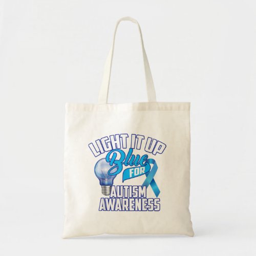 Light It Up Blue For Autism Awareness Gifts Blue R Tote Bag