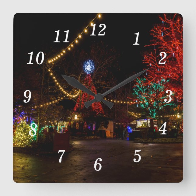 Light It Up For Christmas Wall Clock (Front)