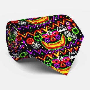 Light It UP Jack O Lantern Halloween Neck Tie