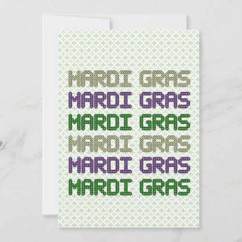 Light It Up Mardi Gras Party Invitation