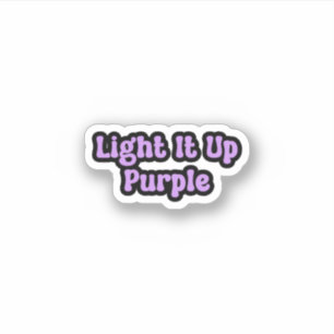 Light it Up Purple Epilepsy Awareness Sticker
