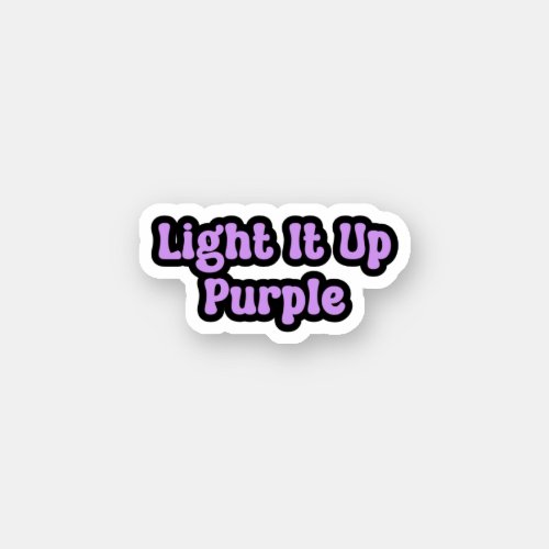 Light it Up Purple Epilepsy Awareness Sticker