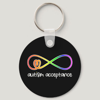 Light it up Red, REDinstead , Autism-Acceptance pr Keychain