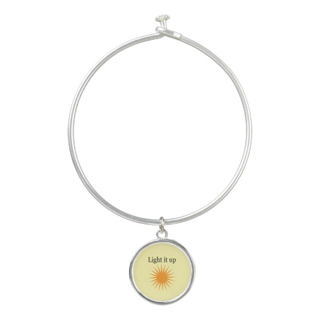 Light it up, yellow bangle bracelet (Front)