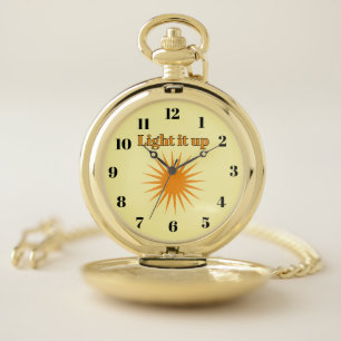Light it up, yellow pocket watch