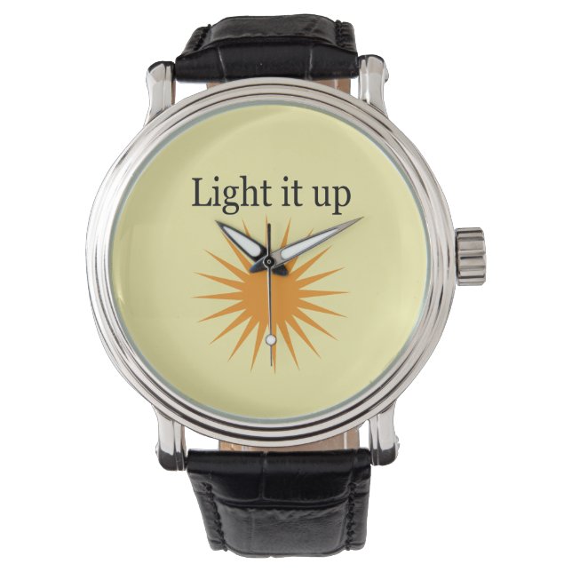 Light it up, yellow watch (Front)