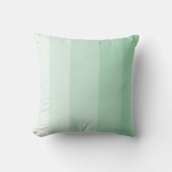 Light Jade Green Ombre Stripe Throw Pillow by dbvisualarts at Zazzle