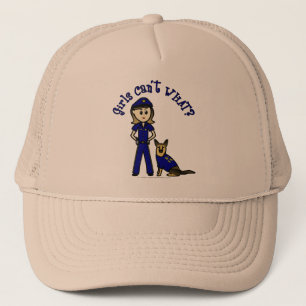 Light K9 Police Girl Trucker Hat