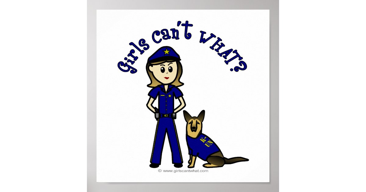 Light K-9 Police Officer Poster | Zazzle