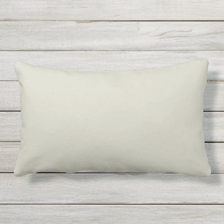 Light Khaki Beige Outdoor Lumbar Throw Pillow