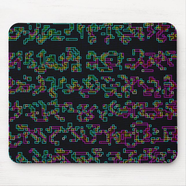 Light Language Ascemic Asemic Alien Script Writing Mouse Pad (Front)
