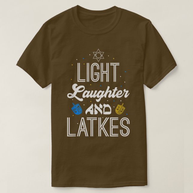 Light Laughter Latkes Hanukkah Jewish Festival Men T-Shirt (Design Front)