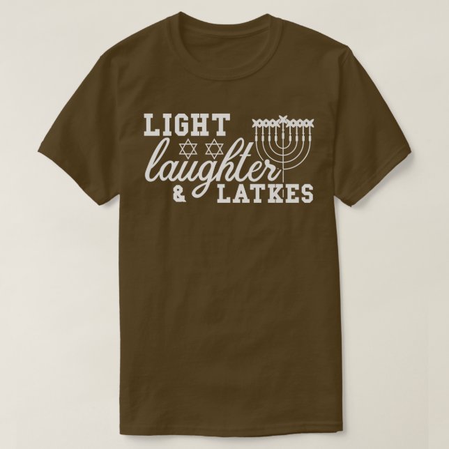 Light Laughter Latkes Hanukkah Jewish Festival Men T-Shirt (Design Front)