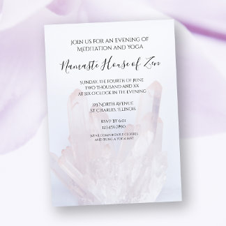 Light Lavender Crystals Meditation / Yoga Workshop Invitation