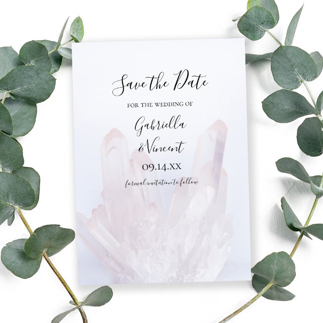 Light Lavender Crystals Wedding Save the Date (Creator Uploaded)