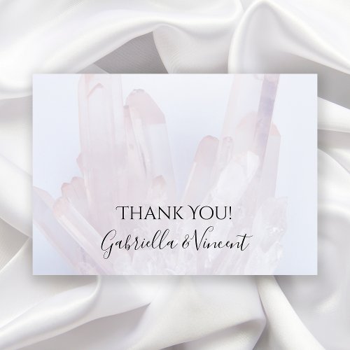 Light Lavender Crystals Wedding Thank You