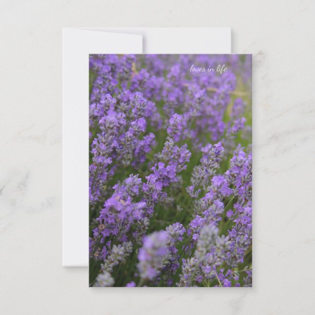 Light Lavender Plants Note Card (Front)