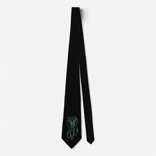Light Letterpress Style Squid Neck Tie (Front)