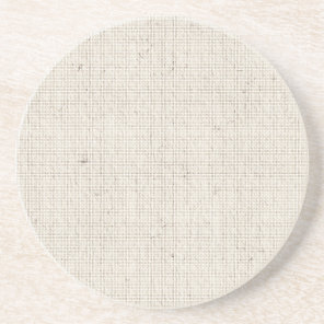 Light Linen Background Sandstone Coaster