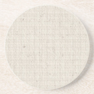 Light Linen Background Sandstone Coaster