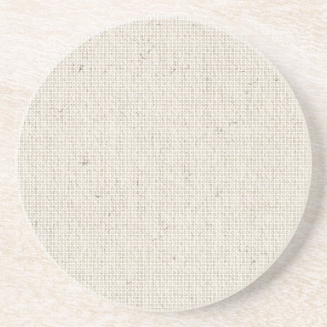 Light Linen Background Sandstone Coaster (Front)