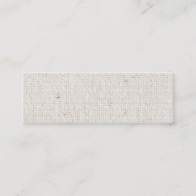 Light Linen Background Skinny Business Cards (Front)