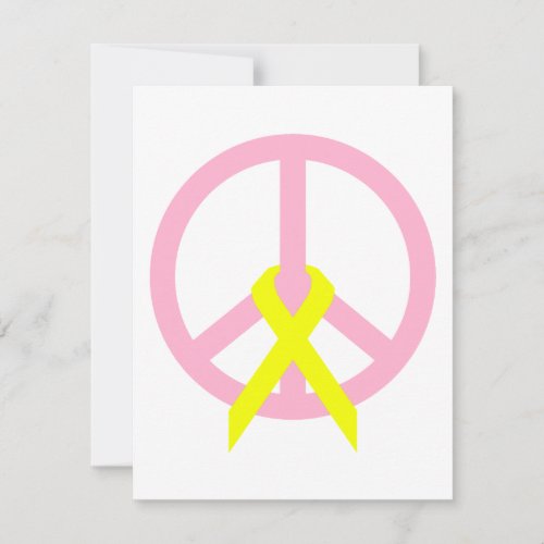 Light Link Peace &amp; Ribbon Custom Announcements