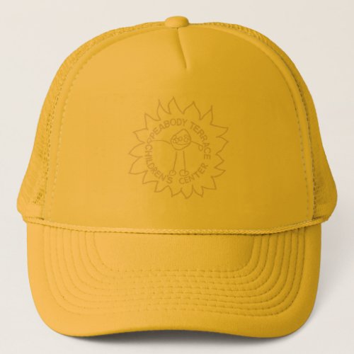 Light logo on trucker hat