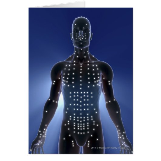 Light map of acupuncture points cards (Front)