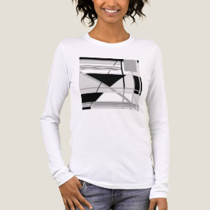 Light & Medium Gray Black Geometric Abstract Art Tri-Blend Shirt