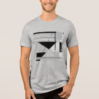 Light & Medium Gray Black Geometric Abstract Art