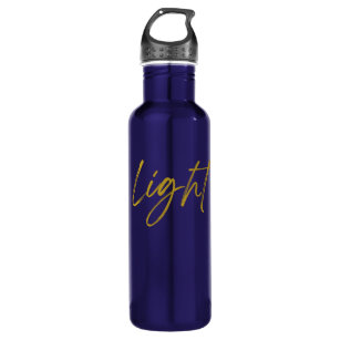 Light message water bottle
