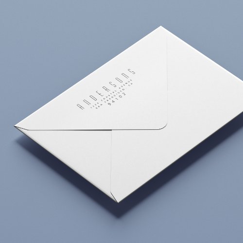 Light Minimalist Script Return Address Stamp