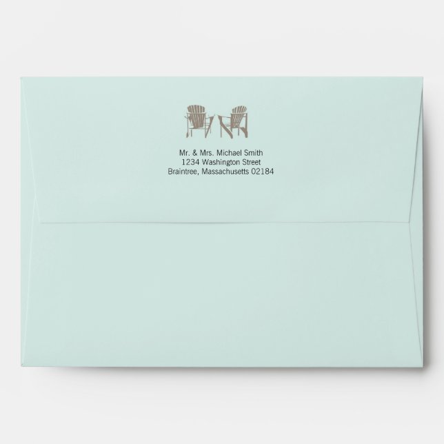 Light Mint A7 | Adirondack Chairs Envelope (Back (Top Flap))