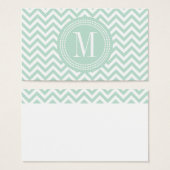 Light Mint Chevron Zigzag Personalized Monogram (Front & Back)