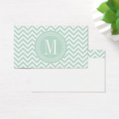 Light Mint Chevron Zigzag Personalized Monogram (Desk)