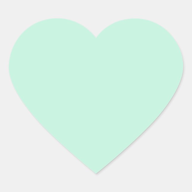 Light Mint Color Heart Sticker (Front)