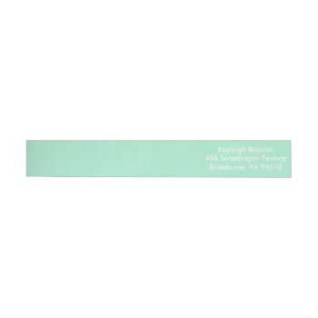 Light Mint Exclusive Complementary Color Wrap Around Label by Kullaz at Zazzle