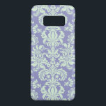 Light Mint Green And Lavender Floral Damasks Case-Mate Samsung Galaxy S8 Case<br><div class="desc">Elegant light mint green and lavender-blue vintage floral damasks. Changeable lavender background color.</div>