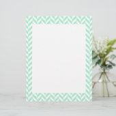 Light Mint Green Chevron Pattern (Standing Front)
