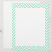 Light Mint Green Chevron Pattern (Front/Back)