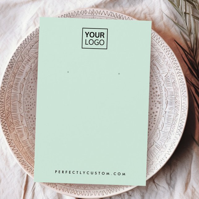 Light mint green custom logo earring display card (Light mint green custom logo earring display card)