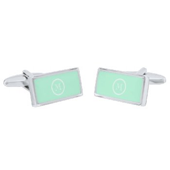 Light Mint Green High End Colored Cufflinks by GraphicsByMimi at Zazzle