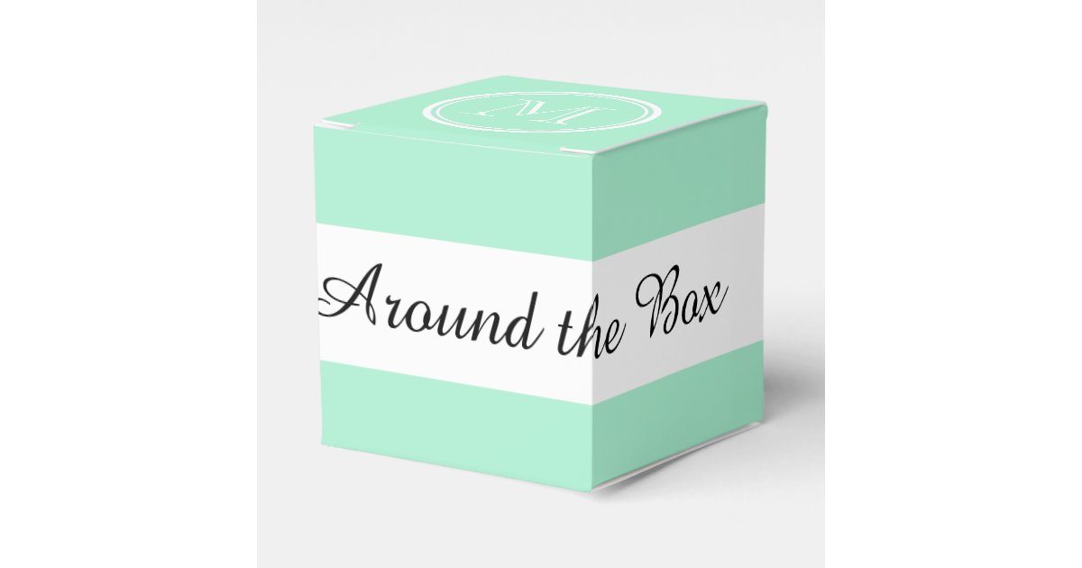 Light Mint Green High End Colored Favor Box