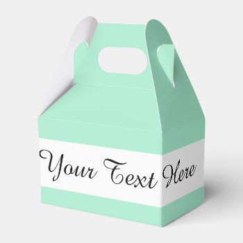 Light Mint Green High End Colored Matching Favor Boxes by GraphicsByMimi at Zazzle