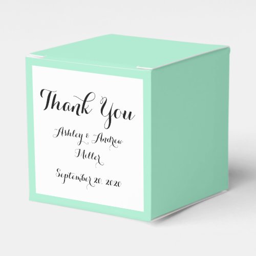 Light Mint Green High End Colored Matching Favor Boxes